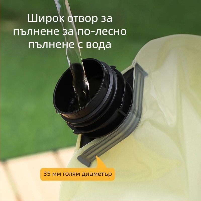 Преносима сгъваема водна чанта за къмпинг, 8 л капацитет, удебелена мека водна съхранителна чанта