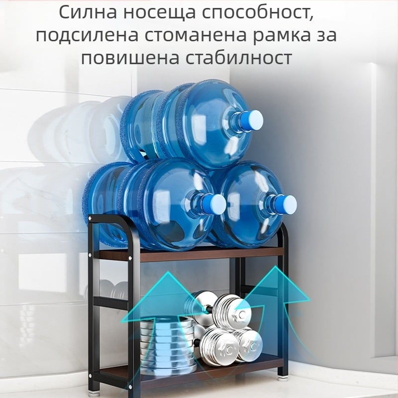 Кухненски рафт за подправки и организатор на плота — без пробиване, удобен достъп