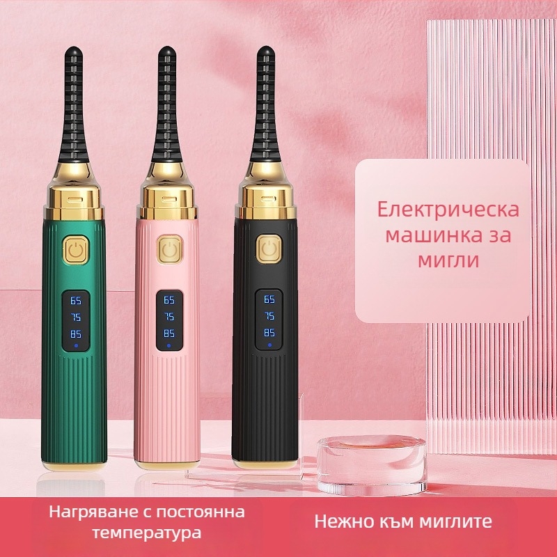 Нов електрически уред за извиване на мигли, мини USB нагряващ стилизатор