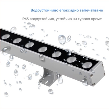 LED фасадно осветление за външни стени, водоустойчиво 24V, RGB или монохром, за сгради и мостове