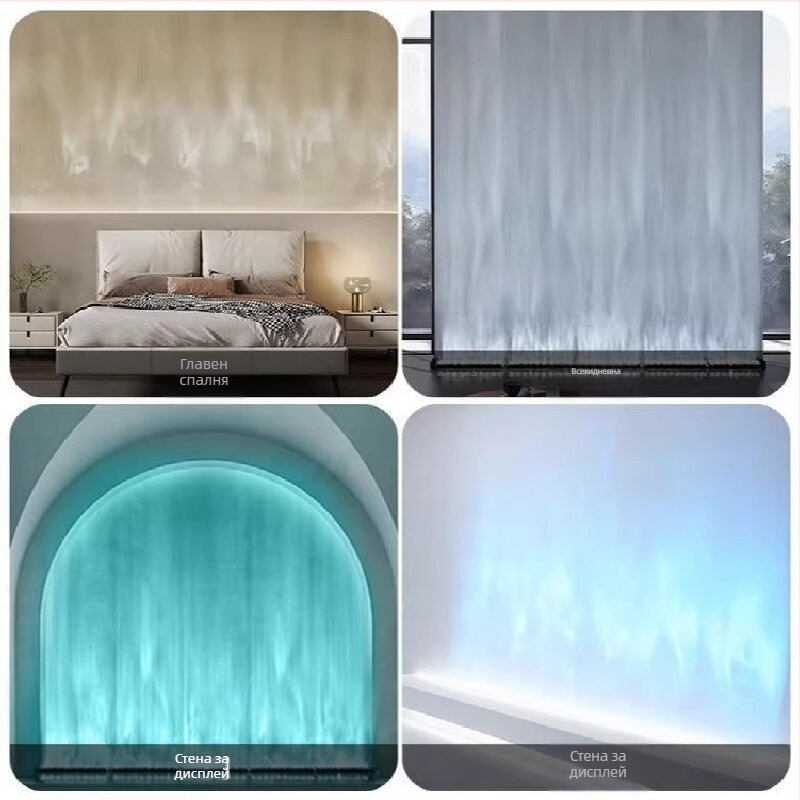 LED стенна лампа с воден модел, 3D динамична стена-измиваща лампа, амбиентно осветление за спалня и дневна, подходяща за караоке бар