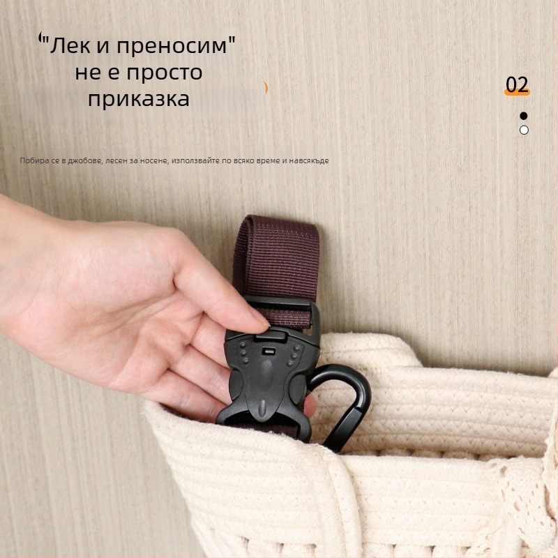 Регулируем колан за багаж с външна катарама и кука за раница за пътуване
