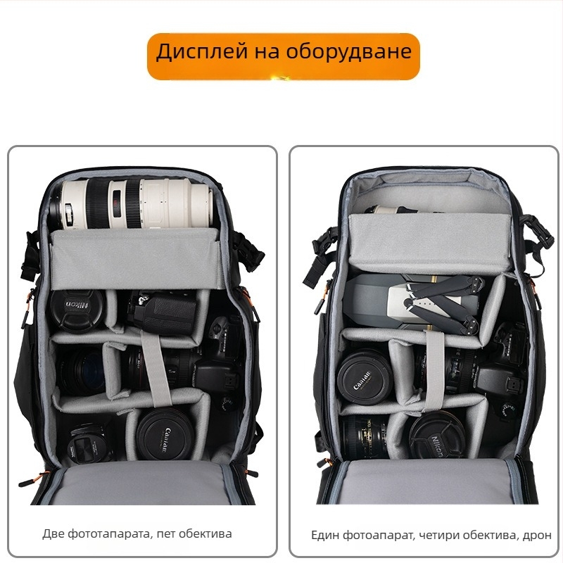 Puleway SLR чанта за камера със UAV стабилизатор, водоустойчива полиестерна раница