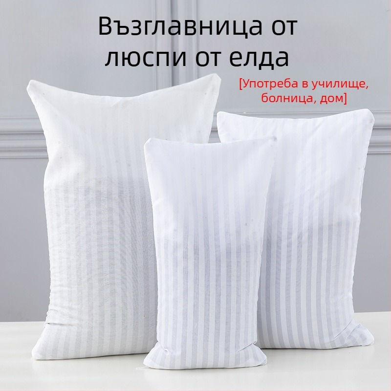 Възглавница с елда, пълнена с елда и вътрешен калъф от бял сатен, за самостоятелна употреба