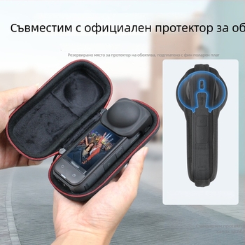 SYMIK защитен калъф за Insta360 X5/X4 с фланелна подплата