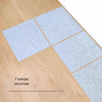 Еднократна домашна подложка за пода за кухнята, абсорбира вода и мазнини, противохлъзгаща, не се пере, може да се свърже за по-голяма площ, подходяща за входа към банята.