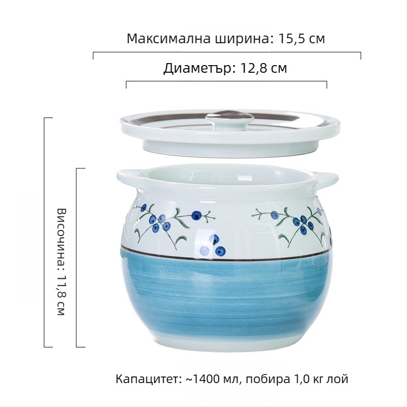 Керамичен буркан за мазнини и подправки – сол, масло, олио, чили масло и течни подправки