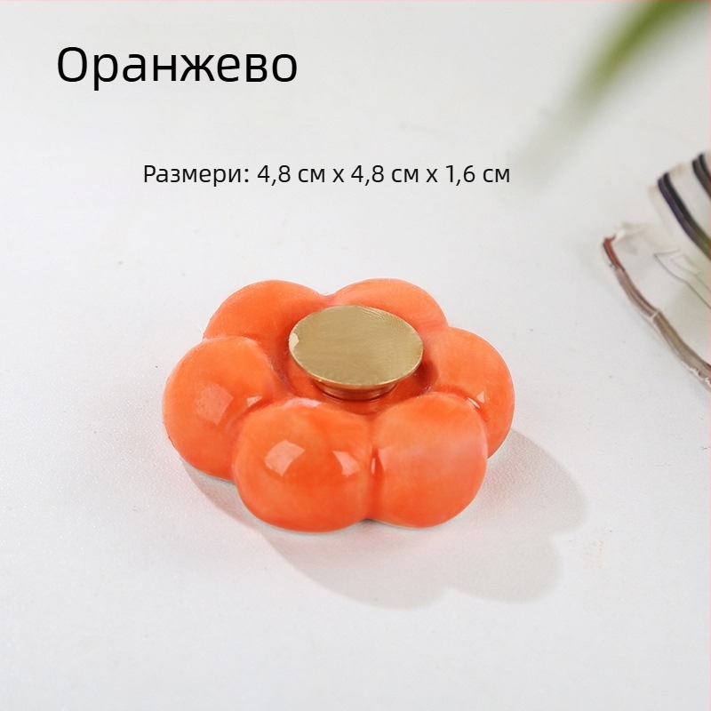 Керамична въртяща се основа с мотив цвете и облак и лагер – DIY декоративен аксесоар за дома