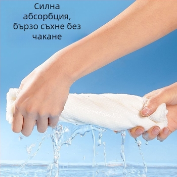 Ankexin шапка за сушене на коса с копчета, удебелена, еднократна, с висока абсорбция и бързо съхнене, с минимално отделяне на влакна