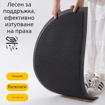 Qiqijia Входна подложка за врата, изработена от смесена тъкан, измиваща се, противохлъзгаща се, квадратна едноцветна килимка за входа, модерен минималистичен стил