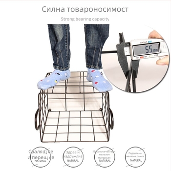 Минималистичен железен кош за пране за мръсни дрехи