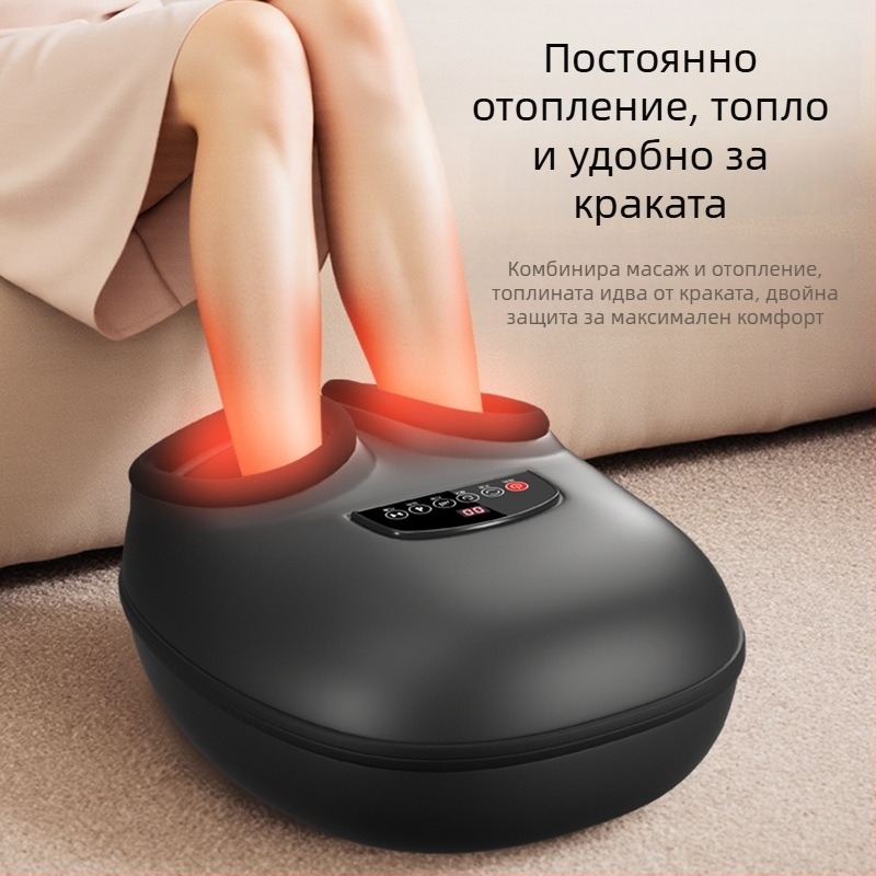 Портативен масажор за крака за домашна употреба с вибрационен масаж, ролков масаж, въздушни възглавници и нагряване