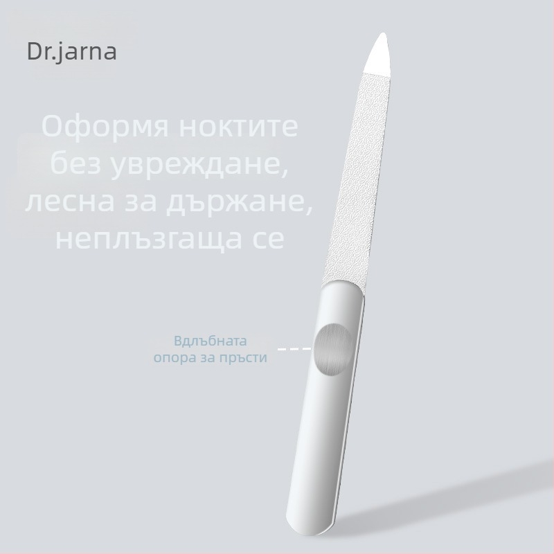 Tijiana пила за нокти от неръждаема стомана, двустранна, матирана повърхност, за шлайфане — груба и фина, 282