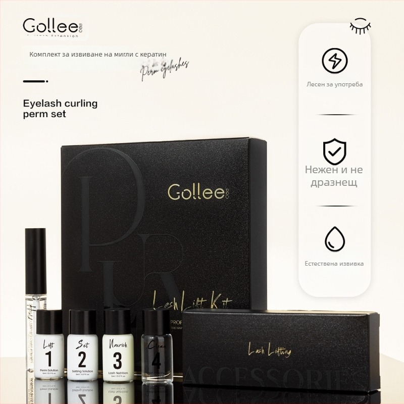 Gollee keratin szempilla perm készlet, természetes görbülettel és hosszú tartóssággal — szempilla ragasztó és formázó eszközök