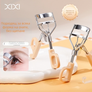 Xixi широкоъгълен щипец за мигли – естествена извивка, ясно оформени корени, дълготрайно фиксиране, дизайн със слънчоглед