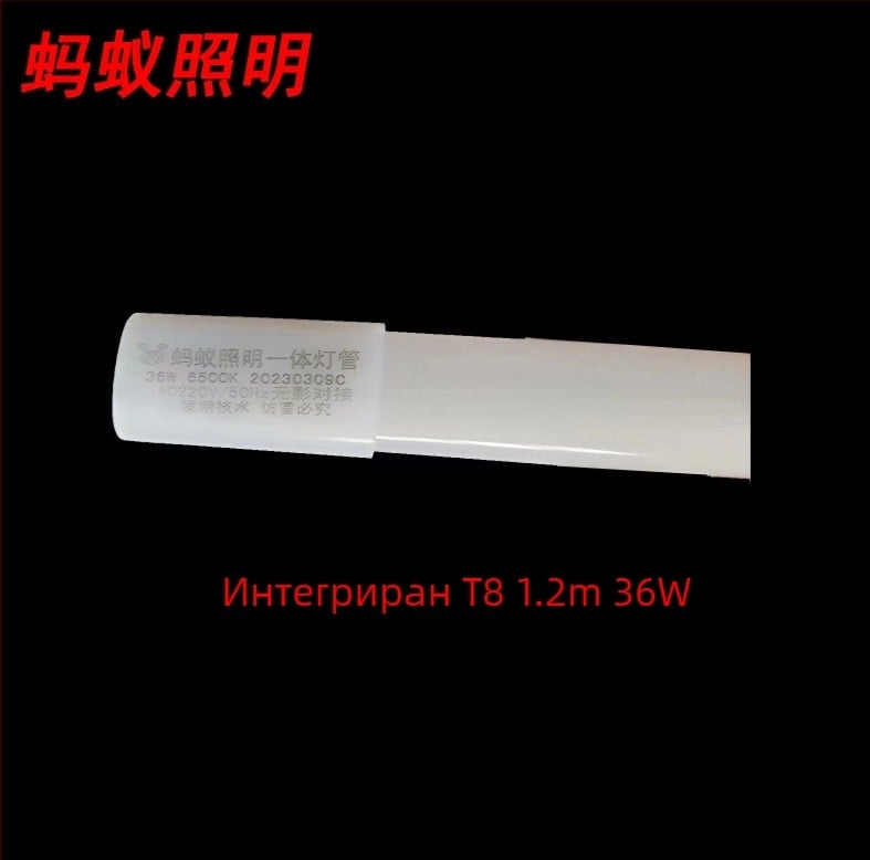 Ant Lighting LED тръба T8 – без трептене, защита на очите, е energоспестяваща, 1,2 м, 36 W, интегрирана