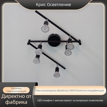 Шестглавни линейни LED прожектори, повърхностно монтирани downlights за шоурум, фоновата стена, прилавка на магазин за дрехи и кухня, регулируеми