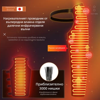 Загряваща подложка за коляното за студени крака с инфрачервено нагряване от въглеродни влакна, пълен масаж на крака и физиотерапия