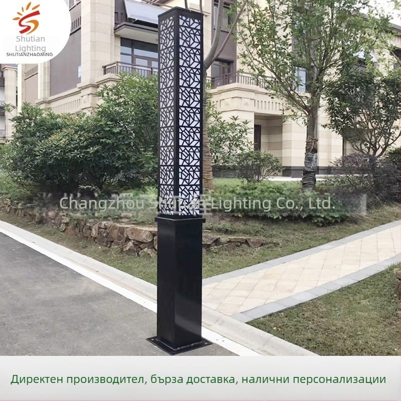 Слънчево LED външно осветление в китайски стил, квадратни ландшафтни светлини за пътеки, паркове и площади