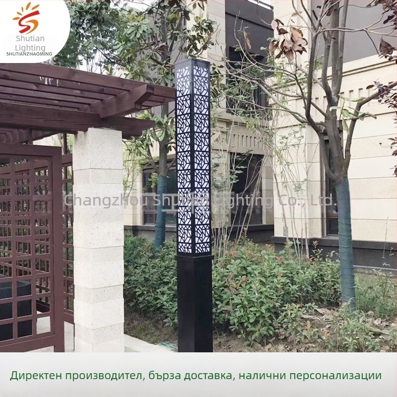 Слънчево LED външно осветление в китайски стил, квадратни ландшафтни светлини за пътеки, паркове и площади