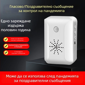 Инфрачервен сензорен звънец за входна врата с гласово известяване – за магазини и домове.