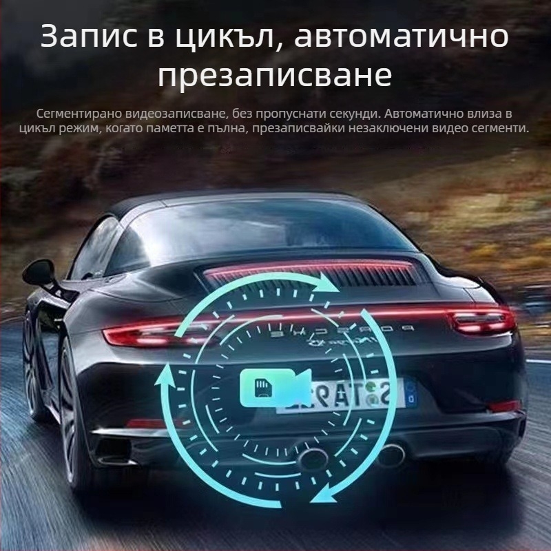 4K HD автомобилен DVR с WiFi, мониторинг на паркиране, монтаж на предното стъкло, без екран, 140° 2160p
