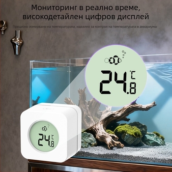 Магнитна четка с термометър за аквариум — малък специализиран инструмент за почистване на водорасли от стъклото