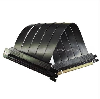 PCIe 3.0 x16 графична карта удължителен кабел, ATX кутия адаптер, 90° ъгъл, вертикален, 20 cm
