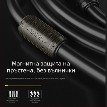 VGA кабел VM-2 серия, 3+6 пина, за проектор, компютър и монитор, HD видео, позлатени конектори, мед без кислород, дължина 1–30 м