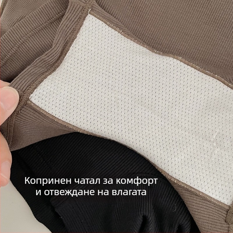 Безшевни шорти от модал за безопасност, две в едно, пролетно-лятна версия, копринена подплата в областта на чатала