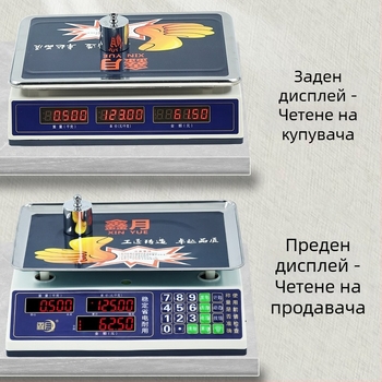 Xinyue 30 кг водоустойчива търговска електронна везна за плодове и зеленчуци, преносима