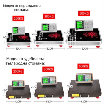 Безжична преносима търговска електронна везна с капацитет 300 кг, ръчна, с разделяща се компактна платформа