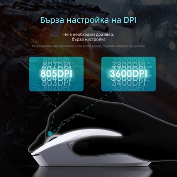 Bluetooth мишка за електронни спортове с три режима, лека и персонализируема PAW3395 PAW3311