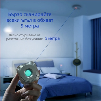 Безжичен детектор за камери с инфрачервен сензор, защита срещу подслушване