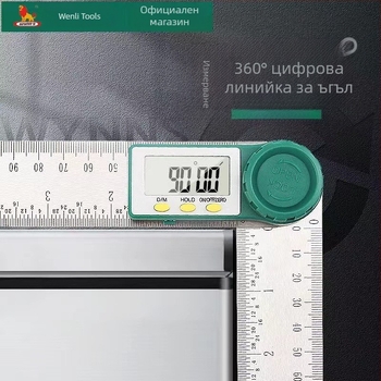 Power Lion цифров ъгломер с дисплей, 360°/90°, универсален дърводелски ъгломер W0649