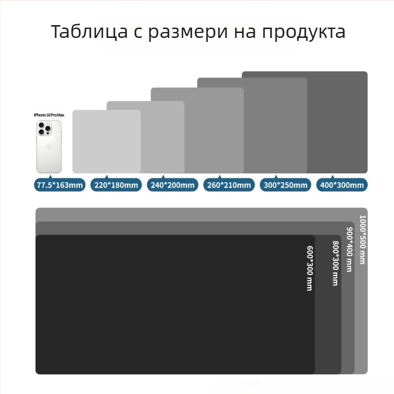 Персонализирана подложка за мишка с логотип, антихлъзгаща и износоустойчива, екстра голяма настолна подложка за офис и игри – различни размери