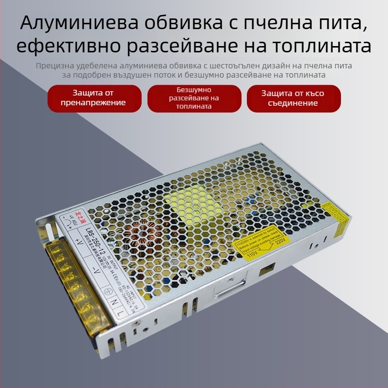 LRS серия превключвателно захранване, 12V/24V, висока мощност, диапазон 60–550W