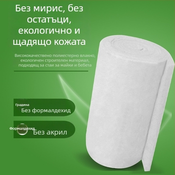 Рулон филц от стъклена минерална вата за звукоизолация и топлоизолация, без формалдехид, екологично чист, огнеустойчива класа А1, центрифугална Huamei стъклена вата филц