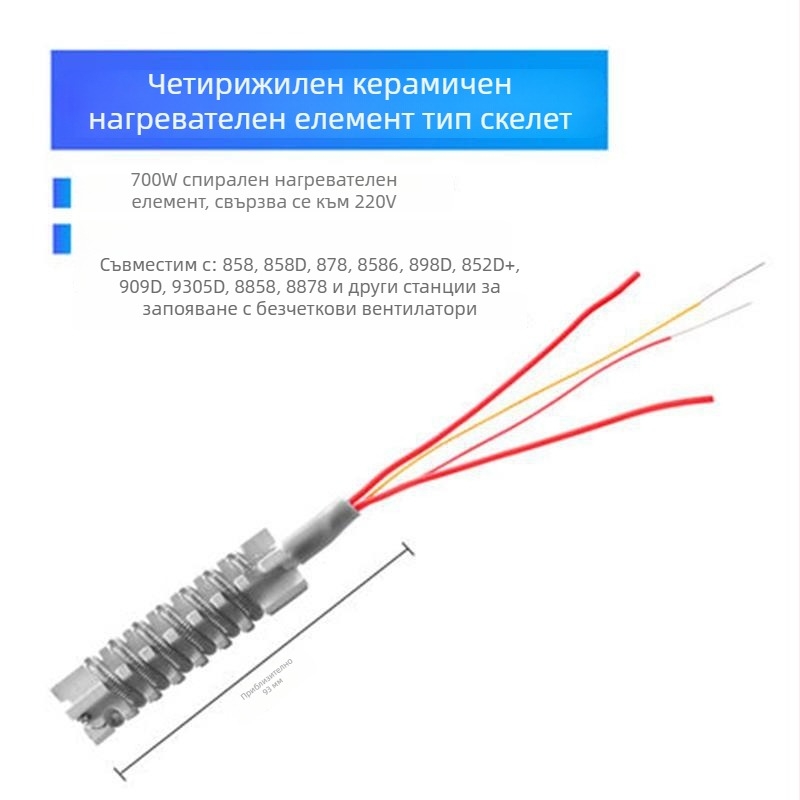 Нагревателно ядро за горещ въздушен пистолет (858D, 898D, 8586, 852D+, 8858, 8058D, 850D)
