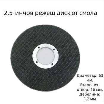 Пилен диск 2.5 инча (63 мм), сплав HSS високоскоростна стомана, диамантен сегмент и смолен шлифовъч диск — многофункционална режеща лопатка