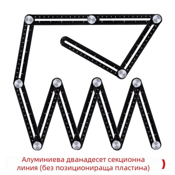 Шестоъгълно сгъваемо правило — мултифункционално универсално измервателно средство за плочки, локатор за дупки и дървообработване и зидария — Xuan xuan