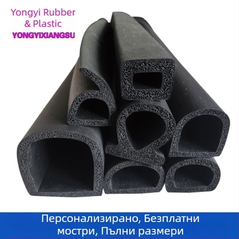 EPDM пяна гума уплътнител с голям D-образен профил за шкафове, 15×16, кух полукръг, самозалепващ
