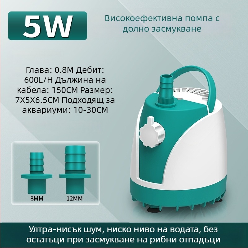 SQG подводна помпа за аквариум с нисък шум, помпа за домашна циркулация на водата, малка дънна помпа за смяна на вода