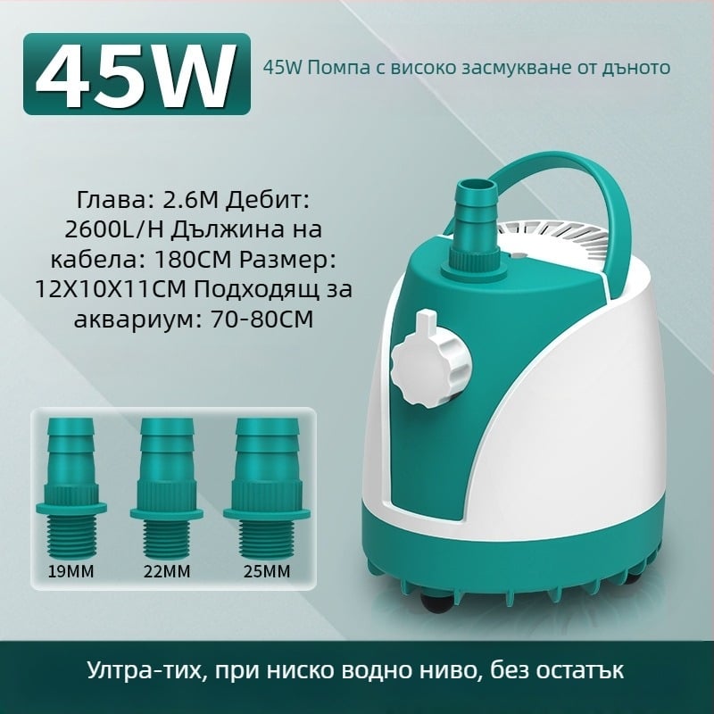 SQG подводна помпа за аквариум с нисък шум, помпа за домашна циркулация на водата, малка дънна помпа за смяна на вода