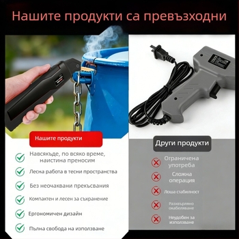 Мини апарат за пластмасов ремонт на автомобилна броня – пистолет за заваряване при пукнатини и нагревателен инструмент за топлинна заварка