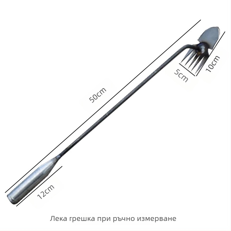 Интегрирано пет-зъбно плевелно гребло за разрохкване на почвата, 69Mn стомана, градински инструмент