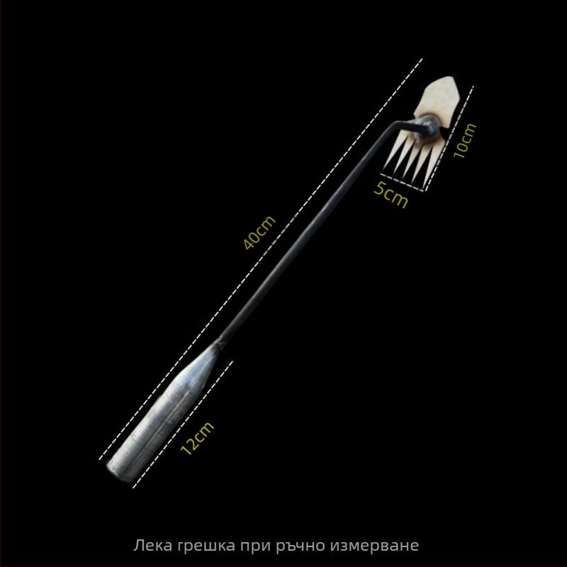 Интегрирано пет-зъбно плевелно гребло за разрохкване на почвата, 69Mn стомана, градински инструмент