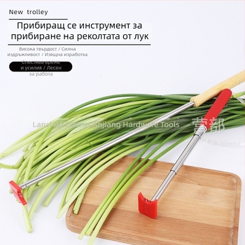 Уред за берба на чесън стръкчета и нож за обелване