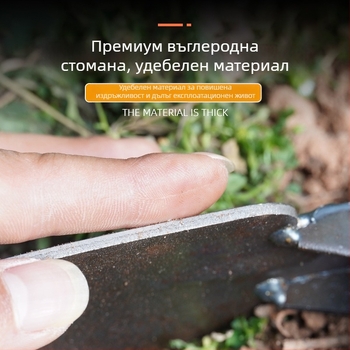 Инструменти за плевене и разрохване на почвата с къса стоманена дръжка; малки копачета в различни модели и двуфункционална лопатка за обработване на почвата