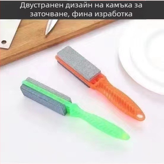 Кухненски камък за заточване на ножове — естествен маслен камък за грубо и фино заточване, многофункционален екстра голям размер